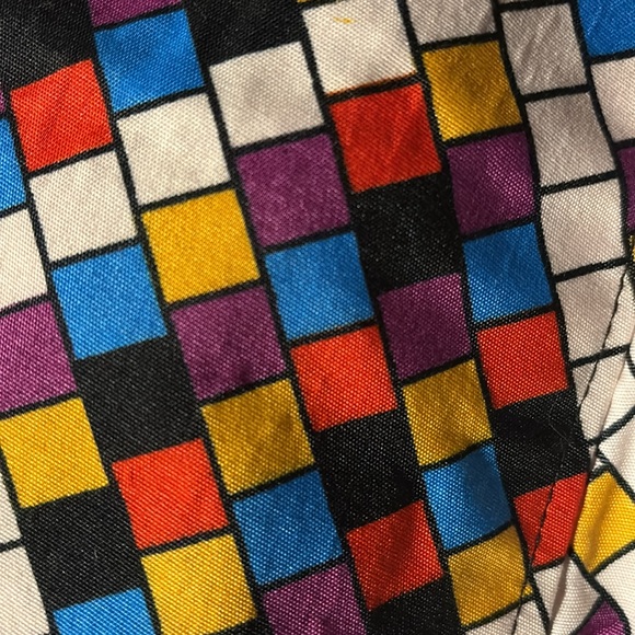 Homemade Tetris Print Peplum Blouse Small - Picture 12 of 14